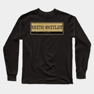 Aliska text black retro - Keith Whitley Long Sleeve T-Shirt